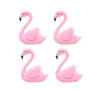 BUTIFULSIC Decorazione per Torta 4 Pezzi in Plastica Rosa a Forma di Fenicottero Adorabile alla Moda, come Cake Decor e Ornamento per Auto per Feste
