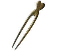 BUTIFULSIC Forchetta per Chioma in Legno Verde Forma a U, Accessorio Vintage Sicuro e Confortevole per Acconciature Quotidiane e Occasioni Diverse