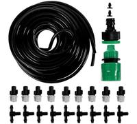 BUTIFULSIC Kit di Irrigazione per Giardino Spruzzatore e Impianto a Goccia in Plastica Resistente, per Prati e Coltivazioni All'aperto, 1 Kit Completo