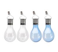 BUTIFULSIC Lampadine Solari LED Impermeabili a Forma di Bulbo 4 Pezzi per Illuminazione Esterna Giardino Plastico Resistente Ip65 per Recinzioni e Casa