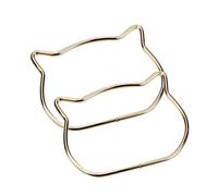 BUTIFULSIC Manico per Borsa Orecchie di Gatto in Metallo Oro per Accessori Borse Fai da Te, Robusto, Adatto per Progetti DIY Creativi