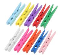 BUTIFULSIC Mollette Colorate in Legno 50 Pezzi Clip Decorative Multifunzione per Foto e Snack per Progetti Creativi e Decorazioni Natalizie
