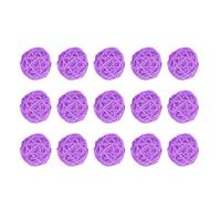 BUTIFULSIC Palle Decorative in Rattan 15 Pezzi 5cm Palla in Vimini Resistente per Decorazioni Creative Fai da Te per Casa e Hotel