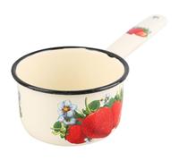 BUTIFULSIC Pentola per Latte Smaltata Manico e Fondo Piatto, Design Compatto e Antiaderente la Cottura in Cucina Domestica