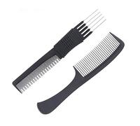 BUTIFULSIC Pettine per Chioma Professionale Funzione Massaggio Nero in ABS Resistente al Calore e Pettine Delicato per Parrucchieri e Kit di Cosmetologia