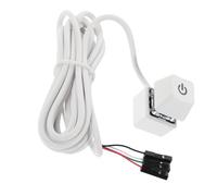 BUTIFULSIC Pulsante di Accensione Esterno Facile da Installare Bianco per PC Desktop in Abs e Rame e Comodo Colore Casuale per Ufficio o Internet Cafe