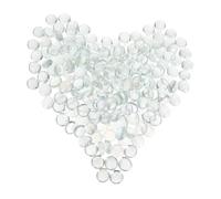 BUTIFULSIC Sassi Decorativi in Vetro Piatti e Arrotondati da 17-19 Mm, Superficie Liscia e Resistente al Colore, per Centrotavola e Artigianato, 1800g