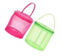 BUTIFULSIC Set 2 Borse Porta Filati in Rete Traspirante per Uncinetto e Maglia, Organizer Circolare per Gomitoli, Sacchetti per Conservazione e Trasporto, Adatto a Progetti Artigianali