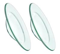 BUTIFULSIC Set 2 Piatti in Vetro Trasparente Rotondi per Scalda Cera e Diffusore di Aromi, Facili da Pulire, Design Semplice per Aromaterapia in Saloni di Bellezza