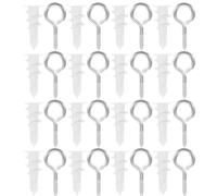 BUTIFULSIC Set 20 Pezzi Ancoraggi Auto-foranti per Cartongesso in Ferro e Nailon Ganci Occhiello per Fissaggi Decorativi e Bastoni per Tende, Design Leggero e Alta Durezza