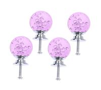 BUTIFULSIC Set 4 Pomelli per Mobili a Foro Singolo con Base Argento, Manopole a Sfera Bolle in Lega di Alluminio Lisce e Resistenti per Cassetti di Casa e Ufficio