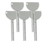 BUTIFULSIC Set 5 Pezzi Estrusore per Tubetto di Dentifricio in Lega di Alluminio, Strizzatore Facile da Usare per Crema Colorante e Cosmetici, Argento