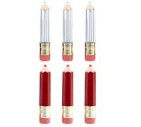 BUTIFULSIC Set 6 Pezzi Contenitori Vuoti per Rossetto 5ml Forma Matita in Plastica Ricaricabili e Salvaspazio per Labbra per Donne e Ragazze