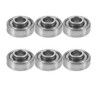 BUTIFULSIC Set 6 Pezzi Cuscinetti per Ruote Carrozzina in Acciaio Argento Compatibilità per Sedie a Rotelle e Caster Funzionamento Fluido per Case e Ospedali