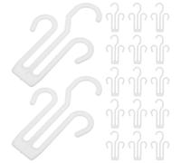 BUTIFULSIC Set da 20 Ganci Appendiscarpe in Plastica Bianca, Organizer per Pantofole e Sandali, Portascarpe Sospeso per Risparmio Spazio in Casa e Bagno, Facile da Fissare senza Attrezzi