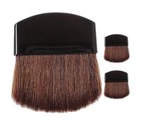 BUTIFULSIC Set di 3 Pennelli per Trucco Mini in Cavallino e Plastica, Design Compatto Versatile per Polvere Libera e Blush, per Uso Quotidiano e Feste