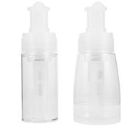 BUTIFULSIC Spruzzatore per Polvere Secca 2 Pezzi da 110 Ml e 180 Ml in Plastica Bianca, Portatile per Viaggio e Uso in Barberia, Contenitore Spray per Talco e Polvere Corporea