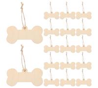 BUTIFULSIC Targhette in Legno a Forma di Osso per Cani 5x10 Cm Set da 24 Pezzi Corda da 10 M per Decorazioni Fai da Te, Etichette Non Finite per Pittura, Accessori Creativi per Feste e Casa