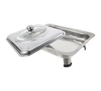 BUTIFULSIC Vassoio Rettangolare Facile da Pulire e Antisporcizia in Inossidabile per Buffet con Coperchio per Feste e Quotidiano