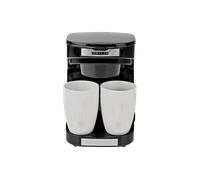 Melissa Macchina da caffè compatta - 2 tazze in porcellana - 0,25 l - 450 W - risparmio energetico - spegnimento automatico - filtro in nylon riutilizzabile - ideale per camper, case vacanze e piccole