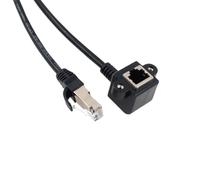 BUTPDYPEP Cavo RJ45 Maschio-Femmina con Montaggio a Pannello a Vite Ethernet LAN Network Shield Cavo di Estensione ad Angolo retto di 90 Gradi 0,3 Metri 0,6 m 1 m 1,5 m(Angle 1.5m)