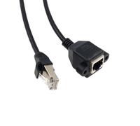 BUTPDYPEP Cavo RJ45 Maschio-Femmina con Montaggio a Pannello a Vite Ethernet LAN Network Shield Cavo di Estensione ad Angolo retto di 90 Gradi 0,3 Metri 0,6 m 1 m 1,5 m(Straight 1.5m)