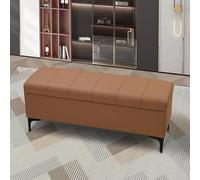 BUTQSZL Moderna camera da letto con contenitore, panchine per ingresso con cuscino, sgabello per il cambio, sgabello da divano o letto, abbigliamento moderno per ingresso (marrone, 60 cm)