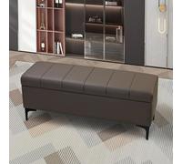BUTQSZL Moderna camera da letto con contenitore, panchine per ingresso ingresso con cuscino, sgabello per cambio divano sgabello letto sgabello moderno abbigliamento ingresso (nero, 60 cm)