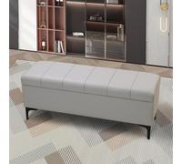 BUTQSZL Moderna camera da letto con contenitore, panchine per ingresso ingresso con cuscino, sgabello per il cambio, sgabello da divano o letto, sgabello moderno per abbigliamento d'ingresso (grigio