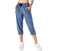 Butrends Pantaloni da Jogging Leggeri da Donna Pantaloni Capri Quick Dry Pantaloni a 3/4 Pantaloni da Allenamento Corti Pantaloni da Trekking Casual con Tasche con Cerniera