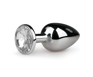 Butt con tappo trasparente di metallo diamant, plug di gioco del culo EasyToys alivio de tensión
