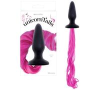 BUTT PLUG ANALE CON CODA DI UNICORNO ROSA TOY COSPLAY DILDO SILICONE INDOSSABILE