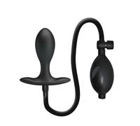 BUTT PLUG ANALE NERO CON POMPETTA GONFIABILE PER UOMO E DONNA SEXY SHOP TOYS