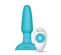 Butt Plug con Telecomando Rimming Turchese 2 B-Vibe RIMMING PLUG 2 Azzurro