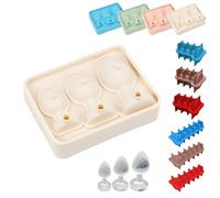 Butt Plug Ice Mold, Butt Penis Plug Ice Cube Tray, Anal Plug Ice Mold, Butt Plug Ice Maker, Personalized Ice Cube Mold with Lid, Adult Prank Silicone Ice Cube Tray for Stanley Cup(A-Beige)