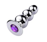 Butt Plug Plug anale in acciaio inossidabile Giocattolo del sesso per la masturbazione con 3 sfere anali Butt Balls Giocattolo del sesso Dildo anale BDSM
