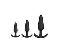 butt plug set nero mini maxi kit fallo dilatatore dildo stimolatore anale liscio