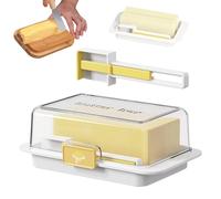 Butter Dish with Lid, Multifunctional Cheese Keeper and Butter Holder, Easy Scoop Unbreakable Tray for /East Coast Butter Storage, Countertop Butter Keeper Countertop Butter Storage