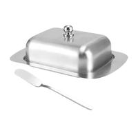 Butter Holder - Stainless Steel Storage Container | Covered Butter Dish With Lid | Airtight Large Keeper With Spreader | For Home Kitchen Countertop Cabinet Pantry Table Decor Apartment Farmhouse Rest