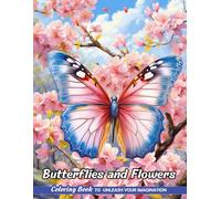 Butterflies and Flowers: Adult Coloring Book with Butterflies and Flowers for Stress Relief and Relaxation (Christmas Coloring Pages)