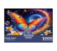 Butterflies And Night Sky 1000 Pezzi Puzzle Classici Per Adulti E Bambini Da 14 Anni E Più Giochi Del Cervello Perfetto Per Appassionati Di Esperti - Regalo Per Amore E Amico 38x26cm/1000pcs