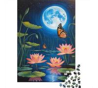 Butterflies And Water Lilies Puzzle Giochi 1000 Pezzi Regalo Per Amore E Amico Arte Interesting Puzzle Adulti Foto 1000pcs (75x50cm)