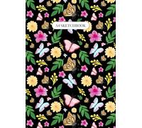 Butterflies By Night ~ A4 Sketchbook: Large Blank Sketch Pad with Pretty Butterfly Cover | 100 Plain Pages for Drawing, Doodling and Sketching | Cute Gift