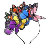 Butterflies Headbands for Women, Elegant Fascinator Hair Accessory for Weddings, Halloween and Special Events, Lightweight Hair Hoop with Beautiful Decorations for Girls and Grandmas