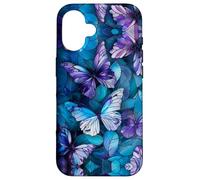 Butterflies Lover Stained Glass Effect Art Stain Glass Custodia per iPhone 16