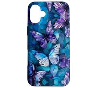 Butterflies Lover Stained Glass Effect Art Stain Glass Custodia per iPhone 16 Plus