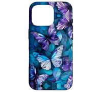 Butterflies Lover Stained Glass Effect Art Stain Glass Custodia per iPhone 16 Pro