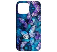 Butterflies Lover Stained Glass Effect Art Stain Glass Custodia per iPhone 16 Pro Max