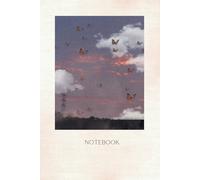 Butterflies: Notebook with Butterflies on the Sky Background. Dots instead of lines