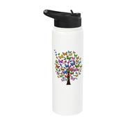 Butterflies on Tree for Butterfly lovers Stainless Steel Insulated Water Bottle